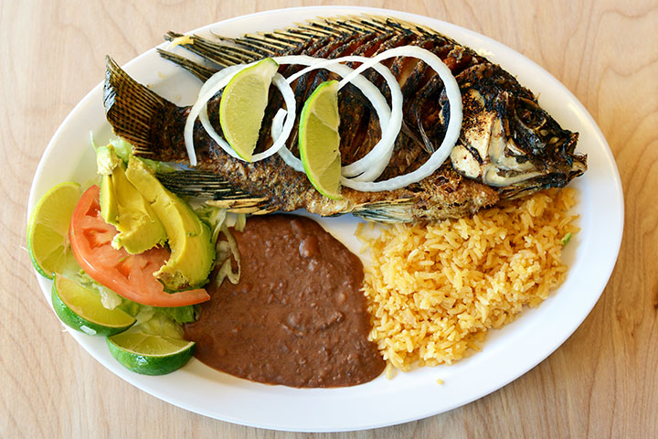 Whole fish fried and seasoned with our blend of spices.